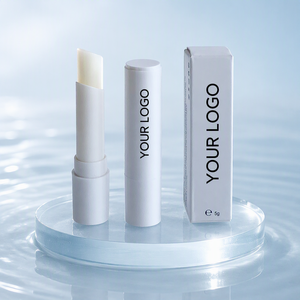Baume à lèvres hydratant et nourrissant SPF, végan, blanc, avec étiquette personnalisée - Product Image 1