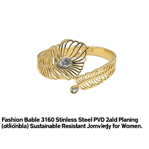Fashion Bangle 316L Stainless Steel PVD Gold Plating Sustainable Resistant Jewelry for Women - Product Image 2