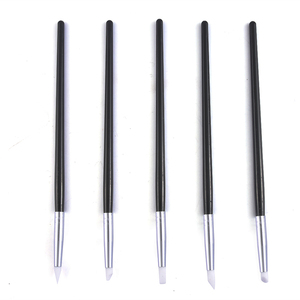 Juego de 5 pinceles para decoración de uñas OEM/ODM, herramienta de plástico hueca para tallar y grabar con fibras artificiales para cerámica blanda y arcilla - Product Image 5