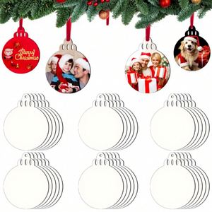 Ornements en MDF en vrac pour transfert thermique, produits vierges pour sublimation, ornements commémoratifs de Noël - Product Image 1