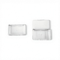 Gel transparent rectangulaire pour fard à paupières, sourcils, blush et illuminateur, format portable, vide, en plastique à cinq couches, directement de l'usine
