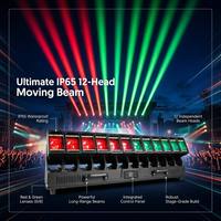 GMT Maite Outdoor 12X60W RGBW LED Moving Head Licht mit DMX512-Steuerung IP65-Zertifiziert für Bühne DJ Disco Party und Veranstaltungsdekoration