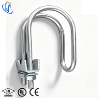 Raccord Sismique en Acier au Carbone Électrogalvanisé pour Tuyau d'Arrosage 1 Pouce, Certifié FM, UTT13, avec Fixation Rapide par Serre-Câble