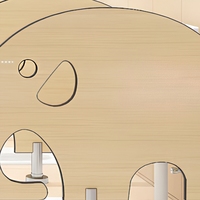 Paravent de toilettes moderne pour enfants, motif éléphant, imperméable et antibactérien, pour salle de bain de maternelle