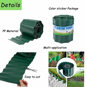 Barrière de jardin verte multi-application, bordure de gazon, <span class=keywords><strong>rouleau</strong></span> de barrière pour le plein air, pour tout le jardinage, aménagement paysager, DIY - Product Image 3