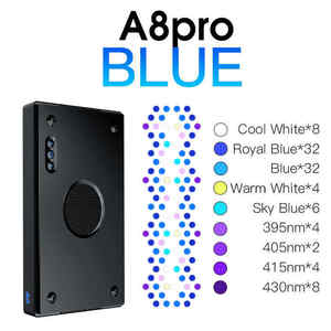 艾派A8SE/A8PRO 2代240瓦智能珊瑚礁发光二极管水族箱光全光谱无线应用可编程盐水海洋灯 - Product Image 5