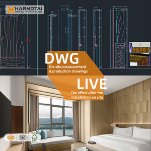Juego de Muebles para Habitación de Hotel de 5 Estrellas The <span class=keywords><strong>Westin</strong></span> por el Fabricante Harmotai: Paneles de Moldura de Pared, Chapa de Madera, Armario, Portaequipajes - Product Image 6
