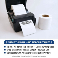 Étiquette thermique directe vierge de taille personnalisée pour imprimante d'étiquettes d'expédition 4x6 Bluetooth