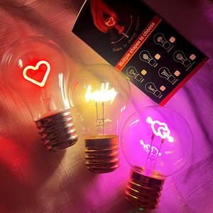 Lampadina LED a Filamento Hello Decoration A70 Moderna in Plastica, Ricaricabile USB 5V, Effetto Farfalla, Durata 8-10 Ore, Attacco E40, 2700K CRI 80 - Product Image 3