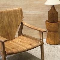 Fauteuil de loisir en bois massif de style Wabi Sabi, écologique, fauteuil moderne pour salon, bureau à domicile et salle à manger