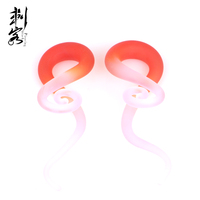 Bouchons d'oreille en spirale en verre rouge