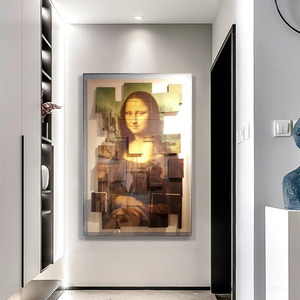Decorazione per <span class=keywords><strong>la</strong></span> casa tecnica mista arte acrilico ritratto parete arte Mona Lisa carta pittura 3D - Product Image 1