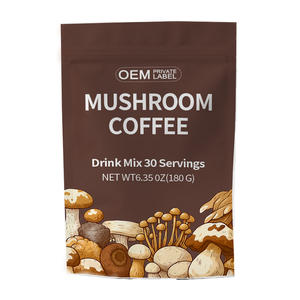 Кофе с грибами (смесь): растворимый кофе для энергии, концентрации внимания, улучшения пищеварения и иммунитета. Веганская добавка с львиной гривой и турецким хвостом. - Product Image 1