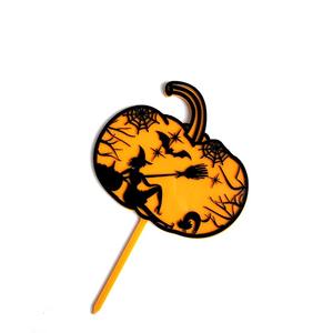 Joyeux Halloween citrouille Boo <span class=keywords><strong>mon</strong></span> Halloween fantôme Orange noir acrylique tasse essentiel gâteau décoration fournitures pour les fêtes - Product Image 2