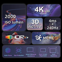 Projecteur AWOL Valerion StreamMaster Plus 2 2000 Lumens 4K RGB Laser avec Google TV 3D