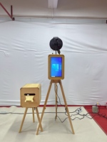 Pasokan Langsung Pabrik, Stand Foto DSLR iPad Kayu Retro yang Dapat Disesuaikan dan Dudukan Printer, Cocok untuk Pernikahan, Pesta