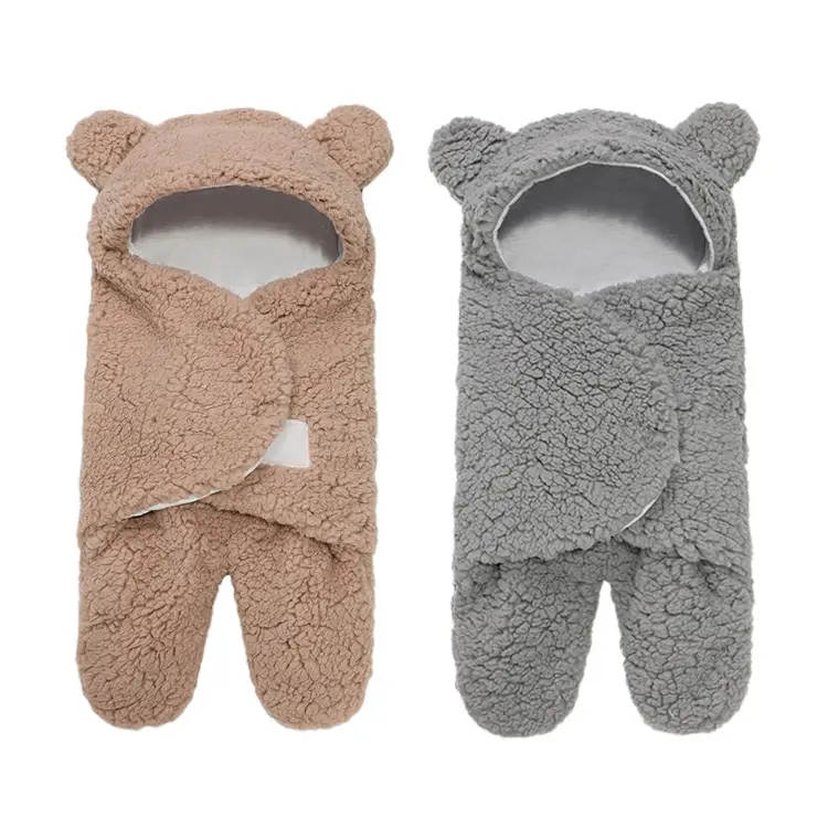 Premium Infant Bear Shaped Plush Sleeping Bag Stroller Wrap Baby Products Soft Newborn Baby Sleep Sack