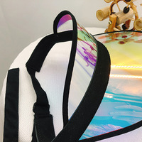 Pare-soleil de qualité laser en plastique de protection UV Chapeau adulte transparent Tornasol Protect Pvc Beach Pare-soleil Cap