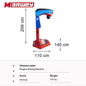 Macchina da Boxe Big Punch Marwey, Gioco Arcade a Gettoni con Premi, <span class=keywords><strong>Re</strong></span> del Martello - Product Image 3