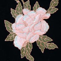 Zèle nouveau Design 3D fleur brodé Appliques patchs Soluble dans l'eau Crochet dentelle mode vêtements robes sur mesure Polyester