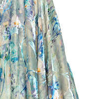 Soie Devoré Or Burnout Tissu Floral Gaufré Textile pour Occasion Spéciale Robes Designer Porter