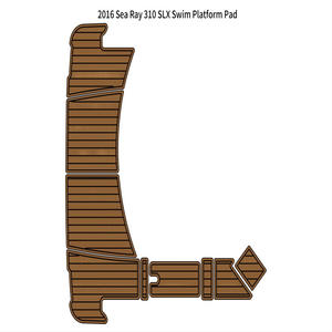 Suelo de EVA tipo teca para exteriores, moderno, para yate Sea Ray 310 SLX 2016, fácil instalación con sistema de clic, venta en eBay y AliExpress - Product Image 5