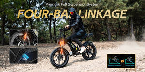 Bicicleta Eléctrica KOOLUX X9 con Marco de Hierro, Motor Dual sin Escobillas de 250W, Batería de Litio de 48V 15.6Ah, Neumático Grueso de 20'', 6 Velocidades, Largo Alcance, para Adultos - Product Image 3