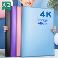 Porte-documents A2 et organiseur de papier à dessin 4K, classeur à feuilles mobiles 8K pour étudiants et artistes