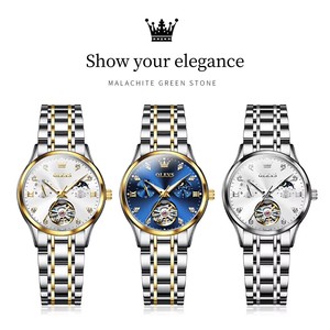 6608 Womens <b>Watch</b> <b>Automatic</b> Mechanical Business Wristwatch Waterproof Stainless Steel <b>Watch</b> for Women <b>Skeleton</b> Calendar - Product Image 6