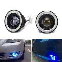 64MM 76MM 89MM 2.5 "3" 3.5 "Angel Eyes Fog Lamp 12V Universal Auto Car Projector COB Driving Light Round LED Fog Lamp avec DRL
