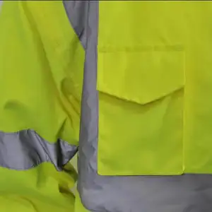 LX High Quality Safety Working Reflective Men Raincoat Wholesale 300D Oxford Safety Rainsuit