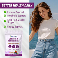 Poudre de Collagène Marin et Ashwagandha Ausreson OEM – Soutien Immunitaire, Peau, Cheveux et Ongles – Protéines Essentielles