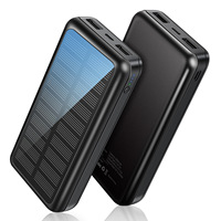 Chargeur de grande capacité Type C Port Dual USB Power Bank 10000 Mah Chargeur solaire 20000mah Batterie de téléphone portable