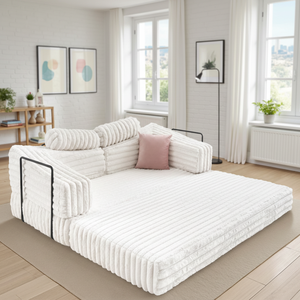 Canapé-lit convertible moderne en tissu, portable, avec emballage sous vide, idéal pour les petites chambres et l'utilisation hôtelière - Product Image 1