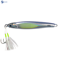 Leurre de pêche jigging en métal à coulée lente, lumineux UV, longue portée, plusieurs tailles, pour la pêche en haute mer en eau salée