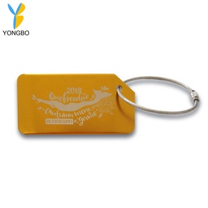 Étiquettes d'identification de bagage de voyage en alliage d'aluminium et métallique Étiquettes de nom de valise avec motif de lettres - Product Image 2
