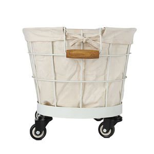 <span class=keywords><strong>Cesta</strong></span> de almacenamiento de alambre de Metal de hierro con luz, tela de decoración del hogar, cesto de ropa sucia para baño, rueda para almacenamiento de ropa de juguete y Hotel - Product Image 4