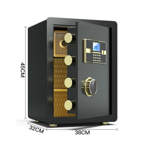 Coffre-fort antivol robuste à empreinte digitale, avec mot de passe numérique, armoire de sécurité en acier, écologique, résistant à la rouille, pour la maison et le bureau - Product Image 2