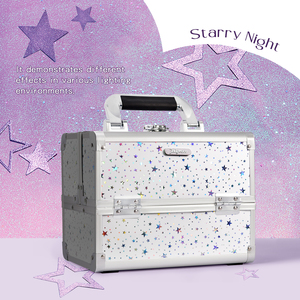 Portable <b>Makeup</b> Organizer <b>Case</b> Cosmetic Box Make Up Box Traveling Cosmetic Storage <b>Cases</b> with Locking Nail Tool Box Jewelry <b>Case</b> - Product Image 3