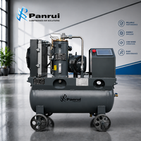 Compresseur d'air rotatif à vis VSD 7,5 kW 10 CV 42 CFM 120 PSI 380 V/220 V 50 Hz/60 Hz avec réservoir de 30 gallons et roulettes pour ateliers de réparation automobile