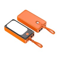 5000mAh 10000mAh Petit chargeur portable Power Bank 10W/22.5W charge rapide avec câbles intégrés Mini Powerbank pour téléphone portable