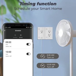 เต้ารับอัจฉริยะแบบสัมผัส 15A Tuya US Wifi พร้อมระบบตรวจสอบพลังงานและเต้ารับคู่ 2 ช่อง - Product Image 6