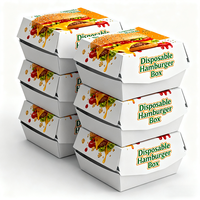 Boîte à hamburger biodégradable, écologique, jetable, micro-ondable, sans BPA, prix abordable, OEM disponible, design coréen, pour popcorn