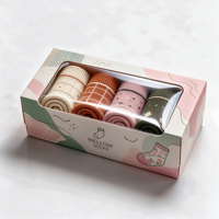 Boîtes d'emballage personnalisées pour chaussettes avec fenêtre, en carton, pour cadeaux, avec logo imprimé en gros