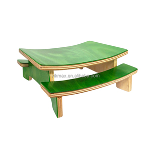 Rampa curva de dos niveles de madera de arce para fingerboard, obstáculo de doble nivel para finger skate, juguete de entrenamiento de acrobacias para dedos de escritorio - Product Image 1