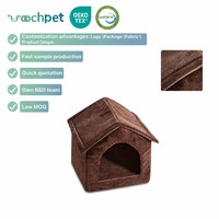 Lit rond lavable pour chats, court, en peluche, chaud et doux, pour l'hiver, à 2 sens