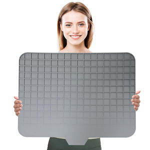 Kitchen Counter Dish Drying <strong>Mats</strong> Heat Resistant <strong>Drain</strong> <strong>Boards</strong> Large Silicone Dish Drying <strong>Mat</strong> With Built-In <strong>Drain</strong> Lip - Product Image 3