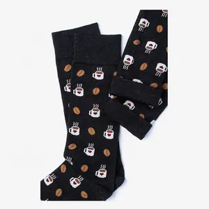 Wholesale Custom High Quality Jacquard Crew Dress Socks