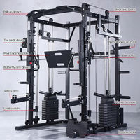 Máquina Smith Profesional de Fábrica, Jaula de Potencia para Gimnasio, Soporte para Sentadillas en Casa, Entrenador Completo, Máquina de Cable Cruzado