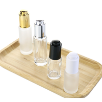 Vide 10ml 15ml 30ml clair mat cosmétique liquide crème pour les yeux visage huile essentielle verre presse flacons compte-gouttes
